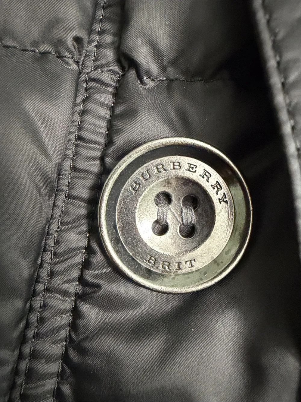 Burberry Black Quilted Down Puffer Jacket with Belt